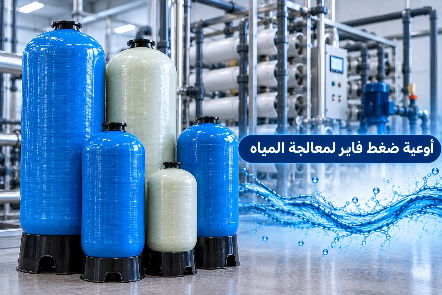 وعاء ضغط فايبر FRP لمعالجة المياه