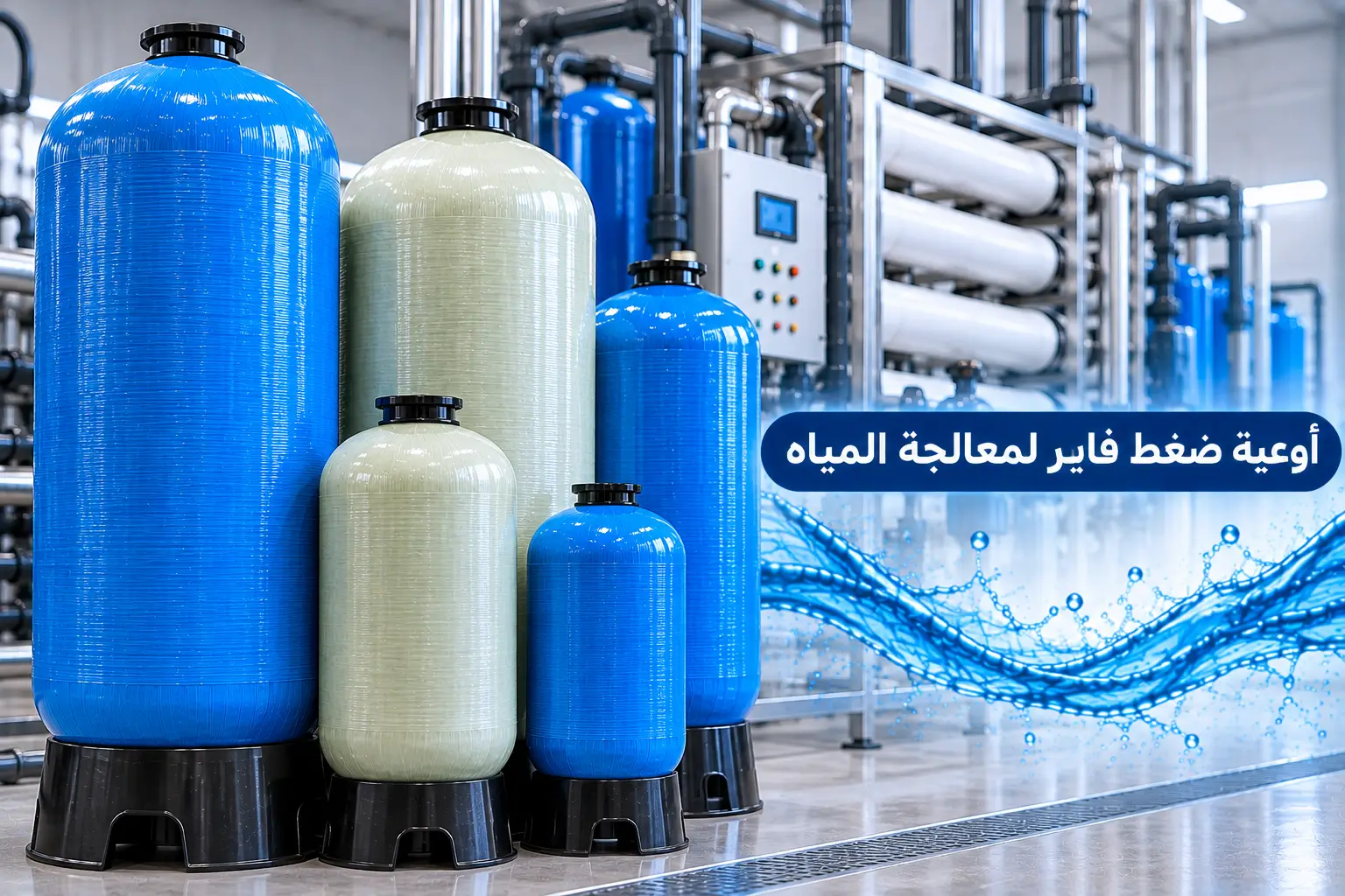 أوعية ضغط فايبر لمحطات معالجة المياه الصناعية