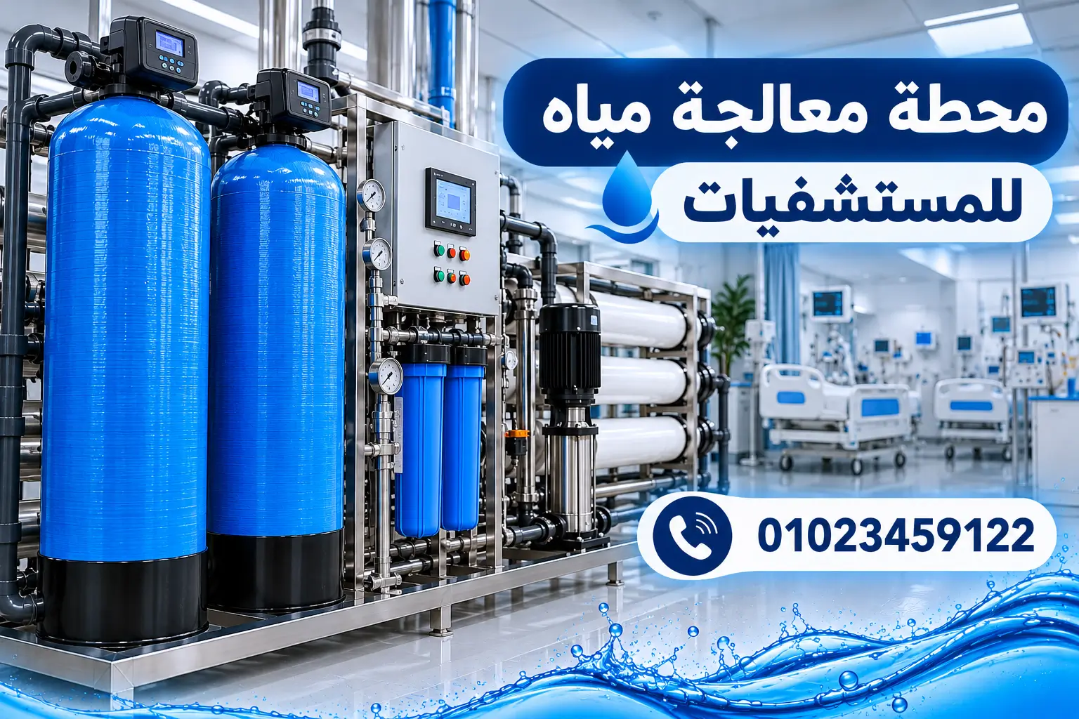 نظام معالجة المياه في المستشفيات