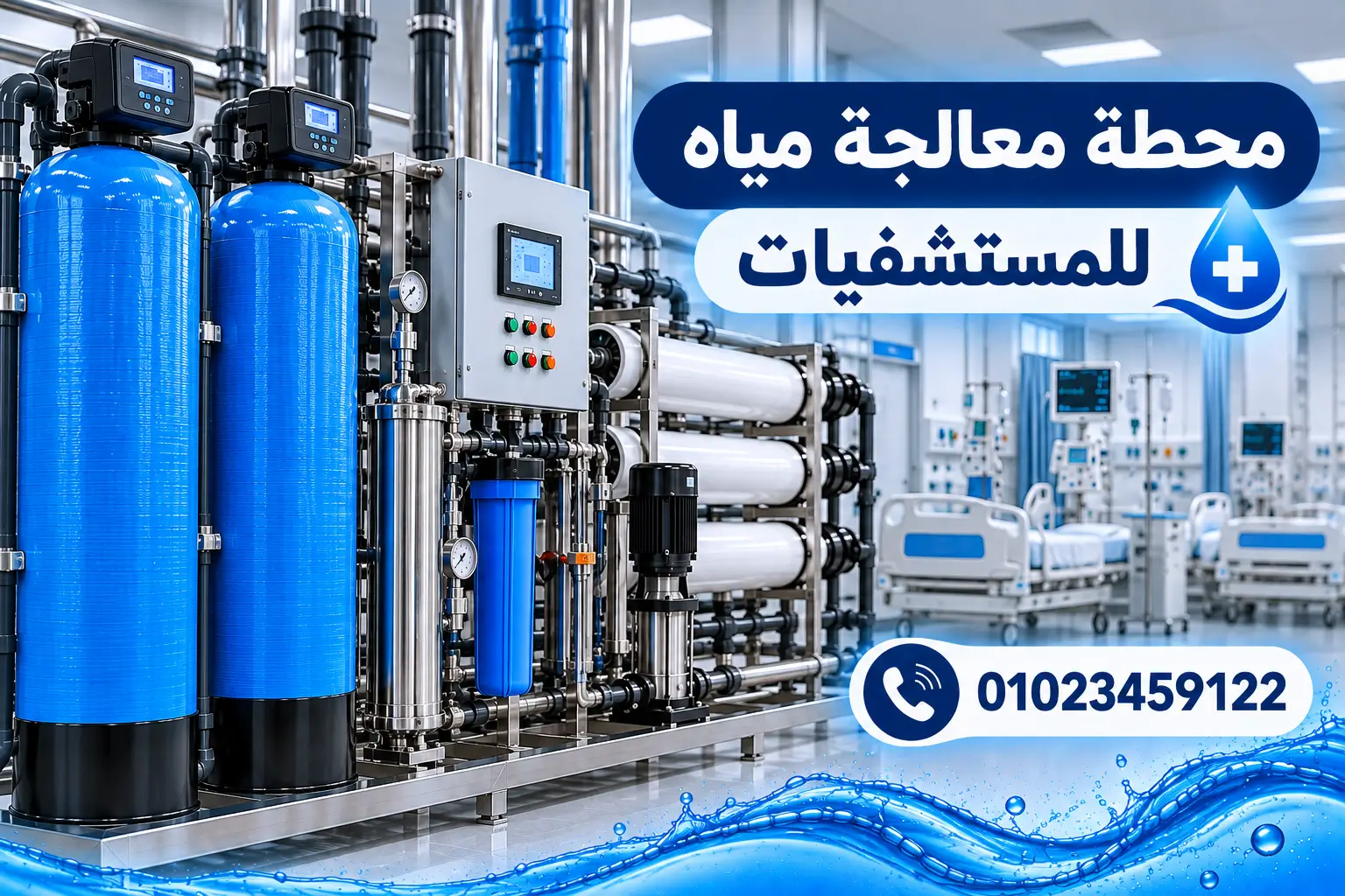 محطة RO لمعالجة مياه المستشفيات
