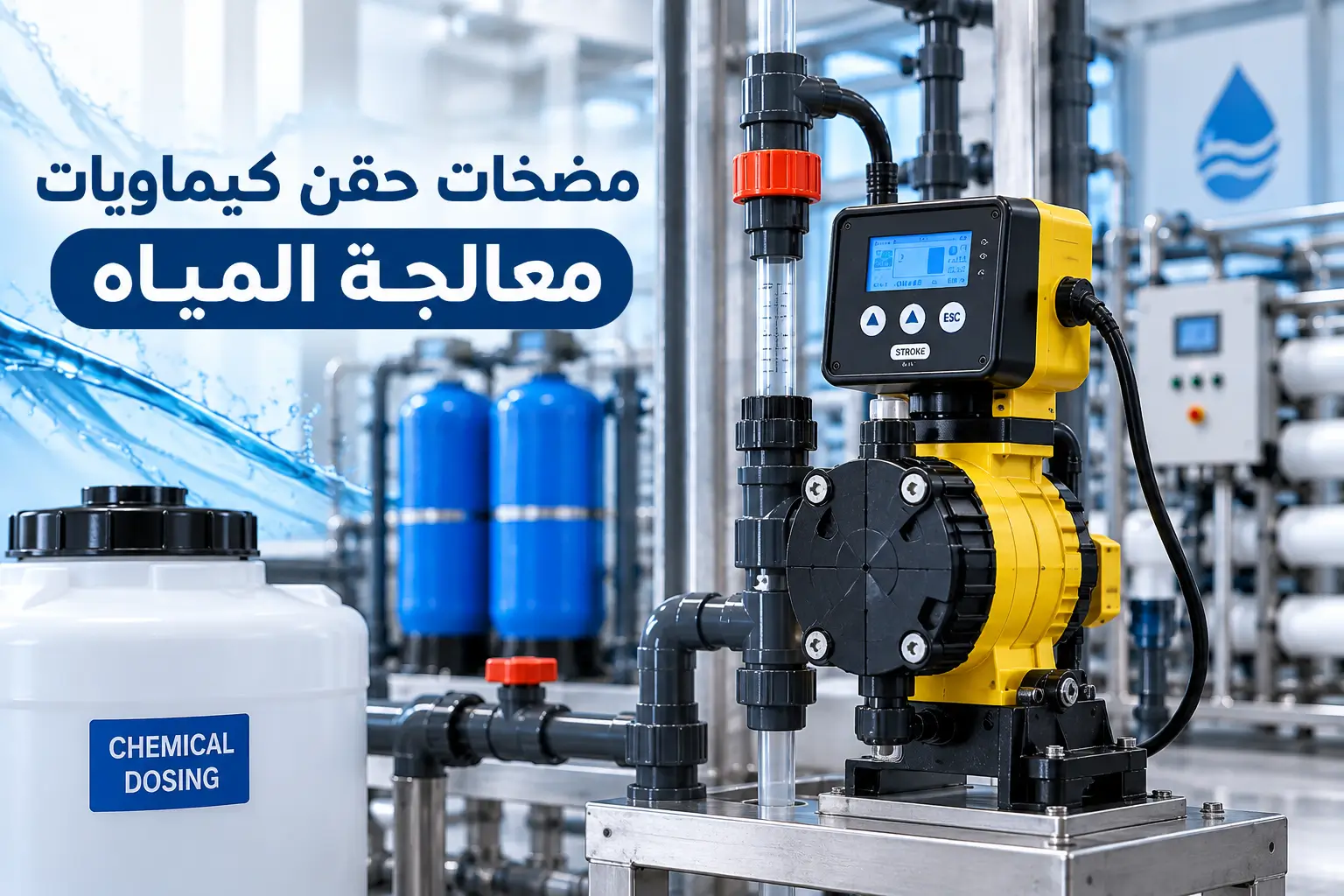 مضخة حقن مواد كيميائية لمحطات معالجة المياه