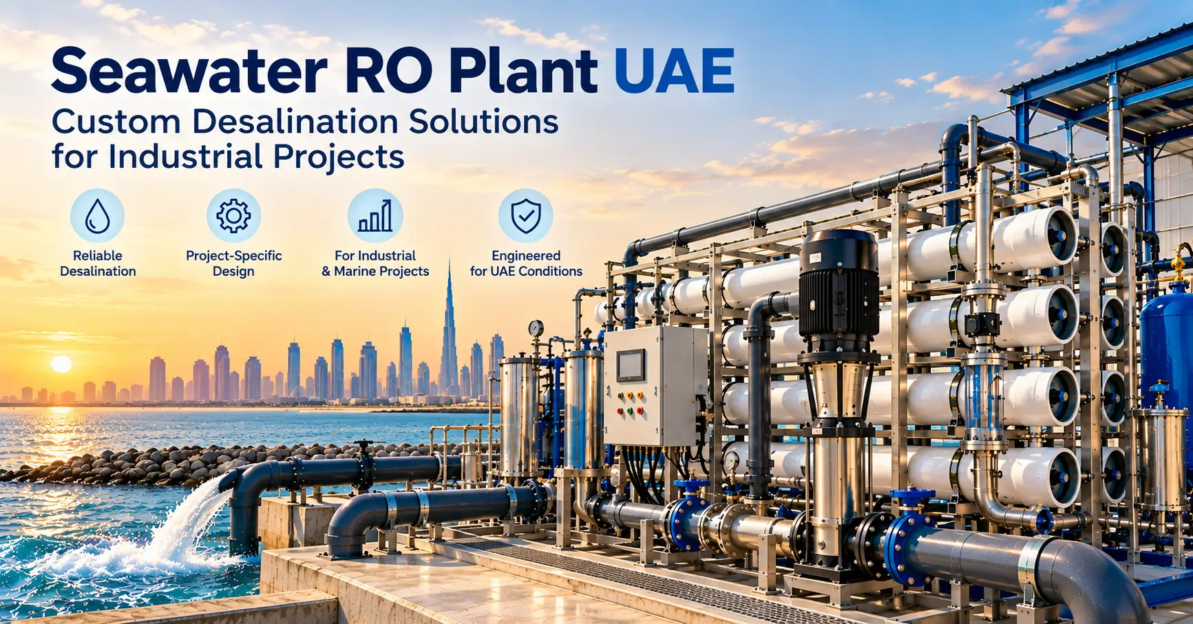 Energy recovery equipment for seawater reverse osmosis plants